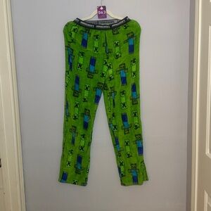Green Minecraft Pajama Pants